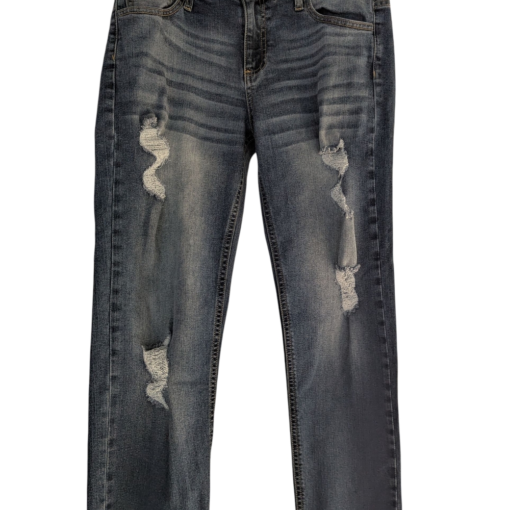 Cello Black Boyfriend Jeans Distressed Relaxed Fit